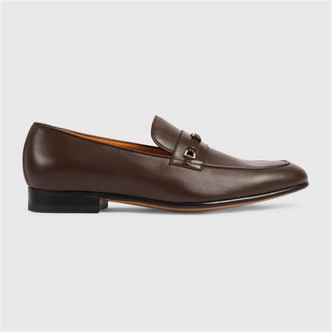 gucci loafers men brown|men's loafer with interlocking g.